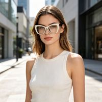 Lunettes de soleil polarisées 6-en-1 style œil de chat avec monture en TR90 et branches en acétate, verres magnétiques à clipser, protection UV400