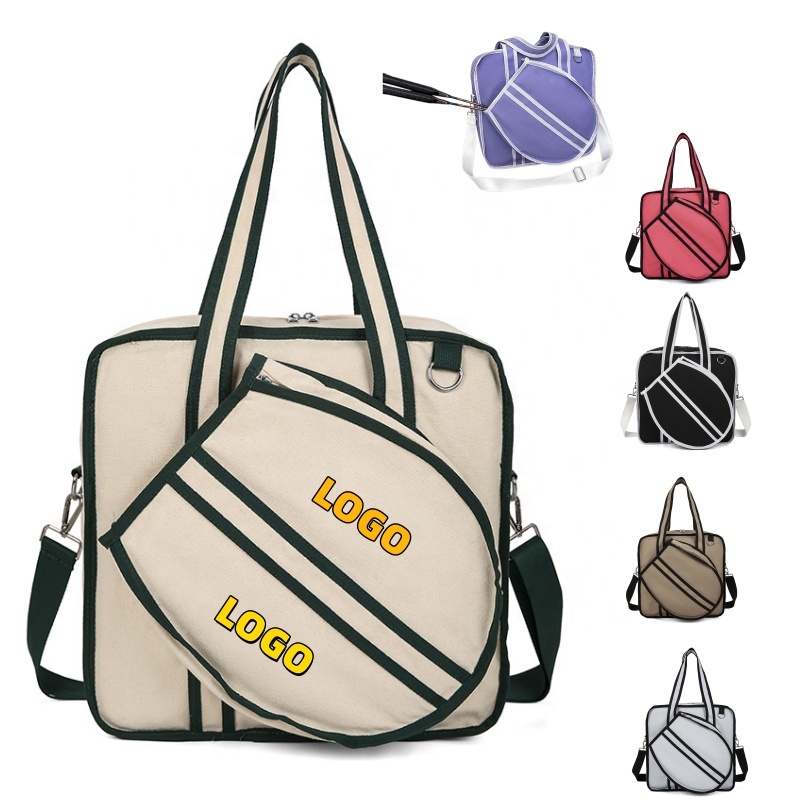 QET1002 Custom Logo Pickleball Bag for Women Men Pickleball Paddle Tote Bag Big Capacity Shoulder Gym Bag Tennis Racquet Holder