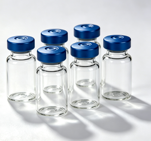 Frascos de vidrio con cuello sellado de metal azul zafiro, botellas pequeñas vacías de borosilicato de alta claridad para envasado de muestras pequeñas - Product Image 2