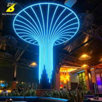 Lampe colonne LED moderne en forme de champignon, effet néon créatif, lampe décorative pour restaurant, bar, espace commercial
