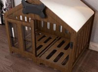 Dreieck Holzdach Hund Katzen haus High-End Custom Haustier Bett Günstige Robuste Holz Tiernest