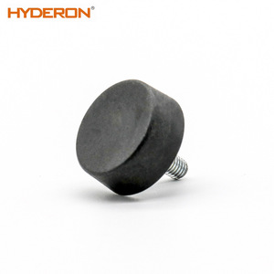 Hyderon Adjustable <b>Shelf</b> Feet Black <b>Plastic</b> Round Flat Bottom Furniture Pads - Product Image 2
