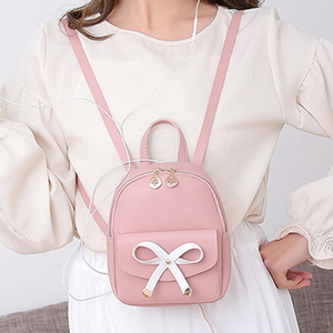 Mini Zaino in Pelle PU <span class=keywords><strong>per</strong></span> Donne e Ragazze, Borse a Spalla alla Moda, Borse <span class=keywords><strong>per</strong></span> Cellulare, Dolce Zaino da Donna con Fiocco - Product Image 6