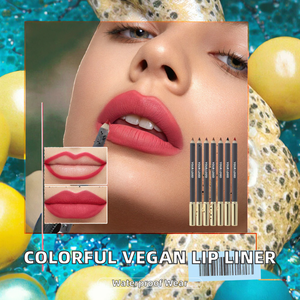 Crayon à lèvres végétal coloré en gros avec pinceau, logo personnalisé, végétalien, waterproof, fini mat - Product Image 2