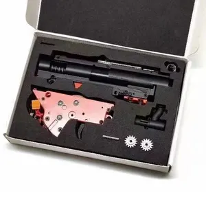 Gel blaster – accessoires de pistolet jouet, pièces de mise à niveau CNC, boîte d'engrenage en alliage de forgeage monobloc LDX SR16 SP boîte d'engrenage en métal de type fendu