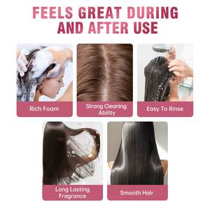 Sampo & kondisioner parfum Label pribadi tahan lama Set Rames mengeriting untuk rambut halus halus halus dengan kerusakan perbaikan wangi - Product Image 6