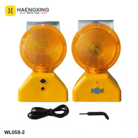 Precio de fabricante ámbar tipo C recargable USB carretera tráfico barricada intermitente LED lámpara de advertencia Solar