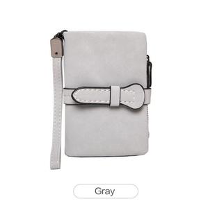 Women's Fashion PU Leather Frosted Zipper <b>Wallet</b> Long Card Holder Ladies Purses <b>Trifold</b> Money Clip Slim Feature Polyester Logo - Product Image 4