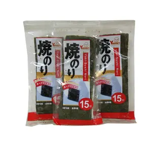 Full Reduction Alga Yaki Sushi Nori Crispy Seasoned Dried Laver Gold Sheet Flavored Roasted Seaweed for Sushi Packaged in Bag