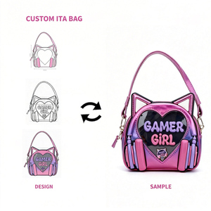 Sac à bandoulière de luxe pour femme, style Ita Bag personnalisé avec fenêtre transparente, grand format, vente en gros - Product Image 2