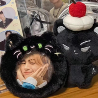 Sac en peluche mignon pour l'extérieur Pochette à badges suspendue Sac à douleur pour animaux mignons Sac de rangement pour badges en peluche