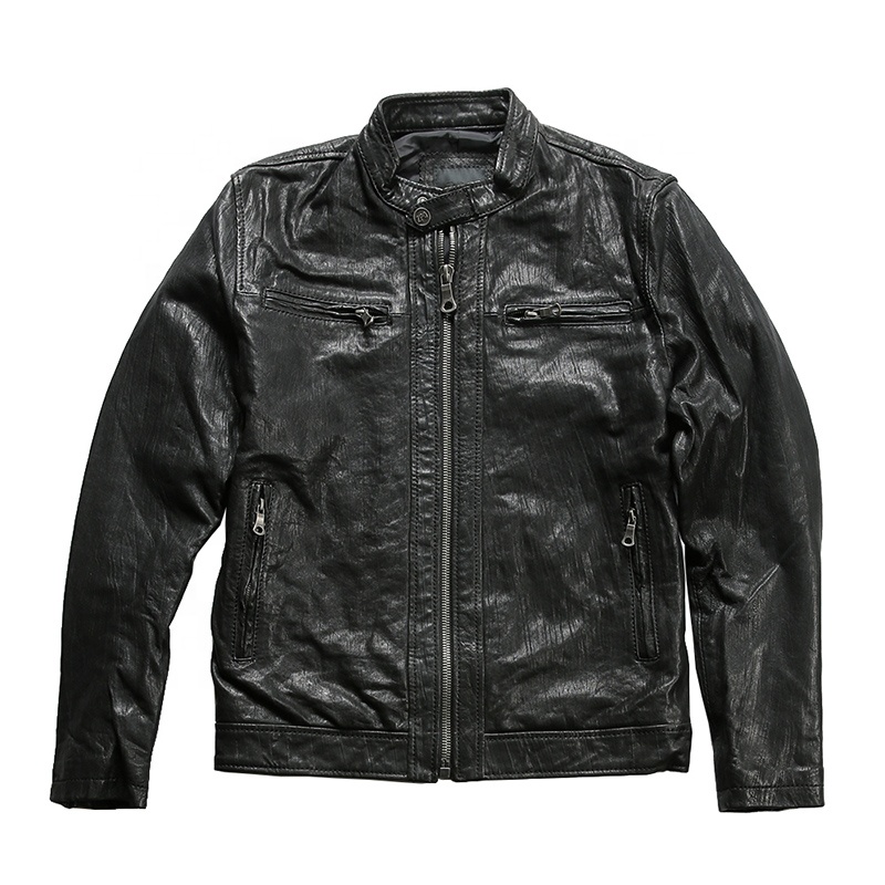 In Stock Goat Skin Leather Jackets Customization Options | Alibaba.com
