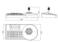 Controlador PTZ IP Pelco con Joystick 4D para Cámara Domo, Teclado de Control PTZ para Sistema de Seguridad CCTV