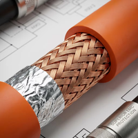 Cable de Propulsión de Alto Voltaje para Vehículos Eléctricos (VE) y HEV, Blindado ISO 19642, 1500V CC, de Silicona Naranja, para Sistemas de Baterías
