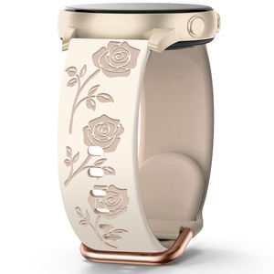 Bracelet de montre en silicone à motif de fleurs roses de 20 mm, compatible avec <span class=keywords><strong>Huawei</strong></span> GT3/GT3 Pro/GT2 Sport, bracelet de remplacement pour montre - Product Image 4