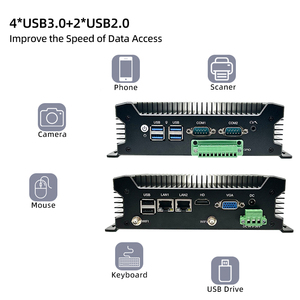 새로운 듀얼 코어 인텔 코어 I3-5005U 미니 PC GPIO 지원 9 ~ 36V 전원 Win10/11/리눅스 DDR3 RAM 영국/미국 플러그 산업용 PC - Product Image 4