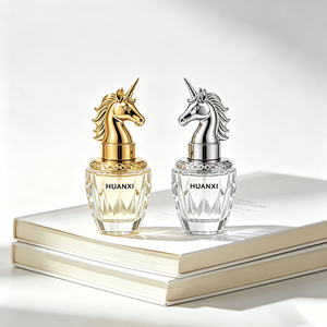 Eric Custom Creative <b>Gold</b> Unicorn Cover Glass Perfume Bottle 30ml 50ml 80ml Perfume clear Glass Bottle with Horse Spray Pump Top - Product Image 6