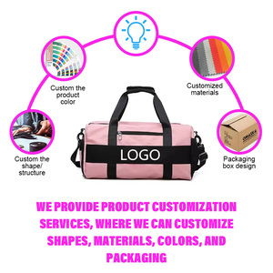 Bolsa de Yoga de Nailon Impermeable de Gran Capacidad, Diseño Moderno, Color Rosa, Bolsa de <span class=keywords><strong>Gimnasio</strong></span> Personalizada para <span class=keywords><strong>Mujer</strong></span>, Bolsa de Viaje con Logotipo - Product Image 4