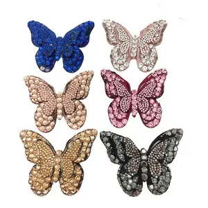 iron on hot fix stone beaded stone crystal shoe head patch decoration Rhinestone butterfly bow decorative shoes accessories