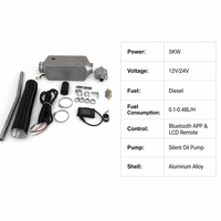 Split 5KW Dizel Isıtıcı 12V 24V 220V Üçü Bir Arada Güç 0.1-0.48L/H Kamyon RV Van Garaj için Dijital LCD Kontrol Cihazı