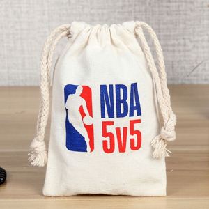Custom logo Wholesale Eco Candle Storage Christmas Gifts Storage Mini Small Organic Linen Cotton Draw <b>String</b> <b>Bag</b> - Product Image 3
