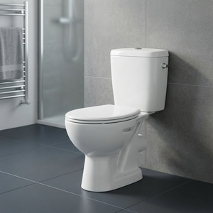 Asiento de inodoro de baño Irani estándar moderno, cubierta de asiento suave de acoplamiento cerrado, trampa S P, portátil sanitario de cerámica de dos piezas - Product Image 6