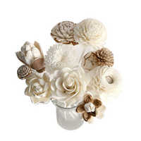 Fleurs séchées naturelles artisanales en gros pour la décoration intérieure, fleurs en bois Sola en vrac, diffuseur de parfum en fleurs Sola avec bâtonnets ou mèche en coton