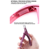 Coupe-ongles professionnel en acier inoxydable pour faux ongles en acrylique, type spécial en U, outils d'art pour salon de manucure