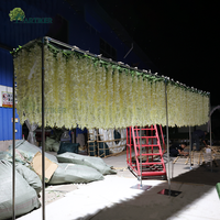 Tenture murale en soie glycine artificielle suspendue glycine fausse fleur suspendue décorer mariage