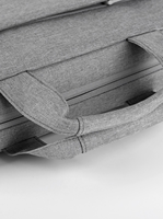 Sac à dos pour ordinateur portable gris grand format, imperméable, avec fermeture éclair, design rayé, sacoche d'affaires, sac à bandoulière, pochette rembourrée pour le bureau et les voyages