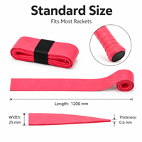 Cinta de Agarre para Raqueta de Bádminton, Pickleball, Tenis y Pádel de Alta Calidad, PU Suave, Cómoda, Antideslizante y Absorbente de Sudor
