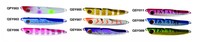 Jigging en mer avec tête métallique, jupe de poulpe bleue, appât de traîne, différentes tailles