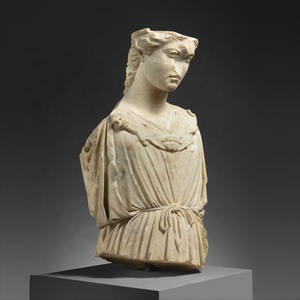 Busto de mármol antiguo para hombre, busto de piedra tallado a mano, antiguo, romano, antinoso, griego - Product Image 3
