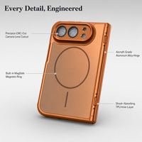 Étui de téléphone en métal plaqué de haute qualité de l'usine Yinfeng pour iPhone 18 Ultra, coque pliable brillante magnétique