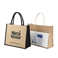 Sacs de courses pliables réutilisables personnalisés en gros, sacs de plage en lin, sacs de courses en toile de jute, faible MOQ, option économique