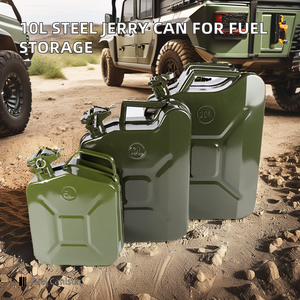 5l 10 Liter 20 Liter Amerika Type Stalen Jerrycan Met Houder Stookolie Benzine Benzine Diesel Tank Kan Voor Auto - Product Image 2