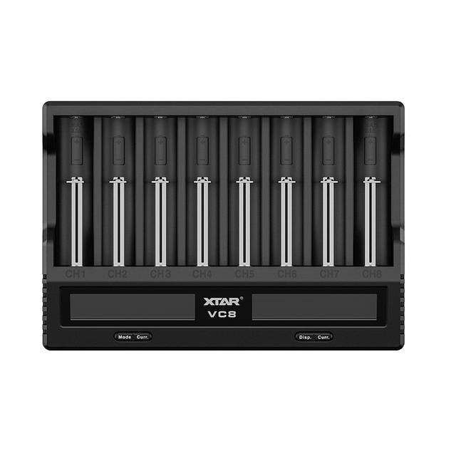 VC8 14500 16340 18650 21700 26650 Lion Cell Charger 8 Slots Smart Lithium Ion 3.7v RC Helicopter Li Ion Battery Charger