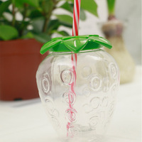 Gobelet en plastique en forme de fraise mignon, vente en gros pour bars et fêtes – Nouveauté usine