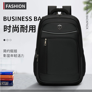 Laptop <b>Backpack</b> For Men Large Capacity Business Travel <b>With</b> Laptop <b>Compartment</b> Casual Style Black - Product Image 5
