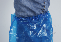 Couvre-chaussures long imperméable en plastique jetable pour hommes et femmes, blanc, expédition rapide d'usine