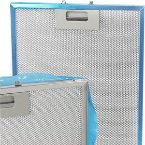 Filtre en maille pour hotte aspirante 320x260x9mm en aluminium perforé, filtre solide pour la ventilation de cuisine - Product Image 2