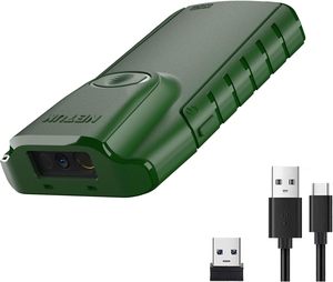 Netum 3-en-1 pequeño portátil diente azul 2D Qr lector de código de barras automático inalámbrico Clip trasero escáner de código de barras - Product Image 2