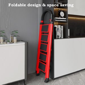 Échelle escamotable multifonctionnelle pliable 3-6 marches avec mains courantes, échelle domestique réglable - Product Image 2