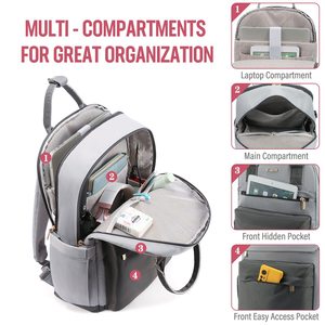 Oxford Waterproof Zipper Outdoor USB Anti-Theft Softback <b>Laptop</b> <b>Backpack</b> Physiological Curve Back Geometric Unisex Fashionable - Product Image 3