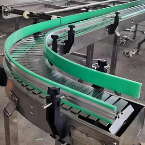 Cam şişe ayarlanabilir hız endüstriyel kullanım için yeni paslanmaz çelik modüler bant konveyör/çıta taşıyıcı - Product Image 1