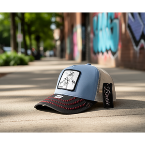 Cappello da camionista Braunie in tessuto a rete, regolabile, unisex, casual, primavera estate, con ricamo sul pannello frontale, a 6 pannelli - Product Image 2