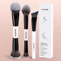 MAANGE Pinceaux de maquillage professionnels 3pcs Pinceau cosmétique de fond de teint Correcteur de marque privée Ensemble de pinceaux de maquillage en gros