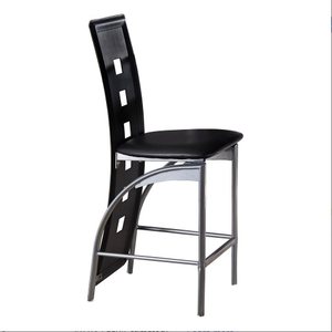 Stile moderno FCJ 2 pezzi sedie da pranzo altezza bancone schienale in pelle con Base in metallo - Product Image 2