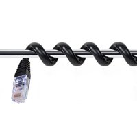 Câble coaxial série RS232 DB9 9 broches, PVC noir, RJ45 8p8c femelle, Cat5 Ethernet LAN, console, paire torsadée, moniteur, microphone