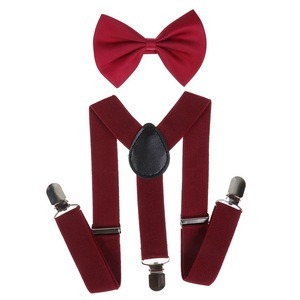Conjuntos de <span class=keywords><strong>Tirantes</strong></span> Formales de Moda al por Mayor, Estilo Hip Hop, Elásticos, 100% Poliéster, 2.5cm de Ancho, Conjuntos de <span class=keywords><strong>Tirantes</strong></span> con Corbatín para Niños - Product Image 6